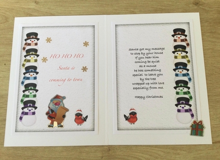 Matching blank insert for the design sheet - Snowtem Pole by Honorscard Appleby