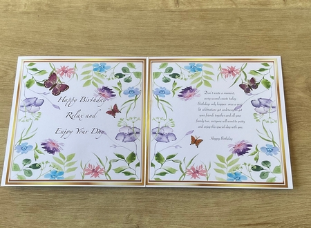 Pretty flower 8x8 Card front/insert by Honorscard Appleby