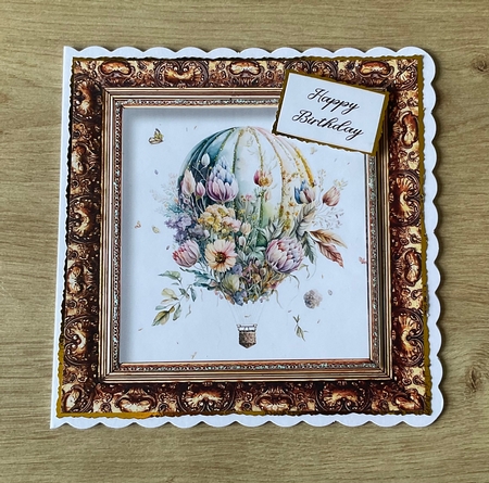 Vintage Floral Hot Air Balloon 4 by Honorscard Appleby