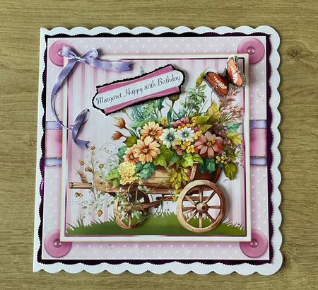 Floral Wooden Wagon MiniKit-3 by Honorscard Appleby