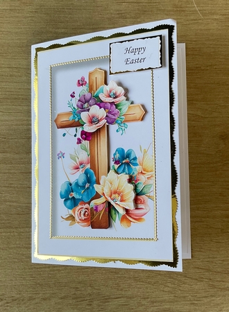 Easter Floral Cross 6 by Honorscard Appleby
