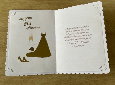 21st card insert by Honorscard Appleby