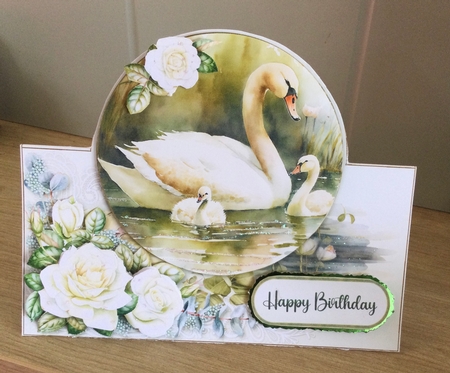 Swan Family Outing Tent Card Kit-4 by Honorscard Appleby