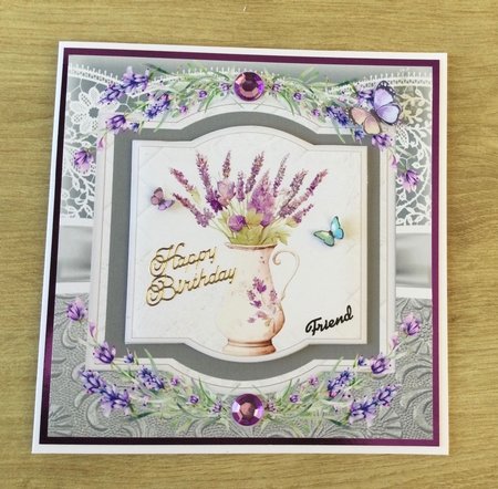 Lavender card front 1 by Honorscard Appleby