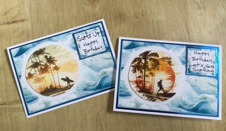 5x7 Surfing #1 Toppers by Honorscard Appleby