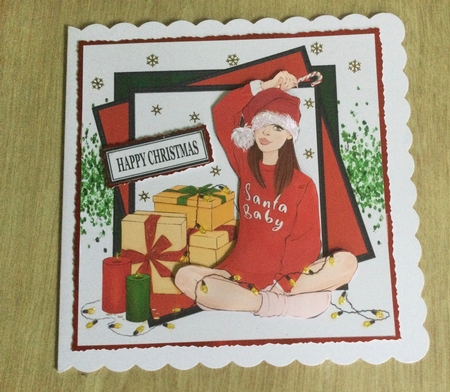 SANTA BABY WITH GLITTER by Honorscard Appleby