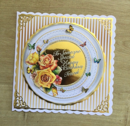 Round Gold Edging Frames-Winter Wonderland by Honorscard Appleby