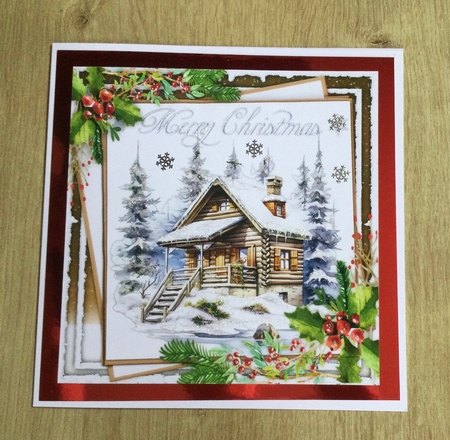8x8 Quick Card The Christmas Cabin 3 by Honorscard Appleby