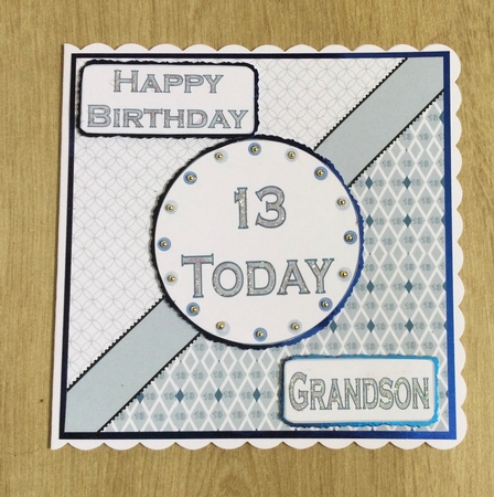 8 x 8 teenage boy quick card front by Honorscard Appleby