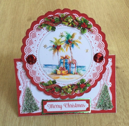 Sunshine Countries Of The World Merry Christmas 6 x 6 Shaped Card No 4 by Honorscard Appleby