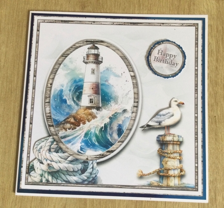 7x7 Let me light the way 2 Card Front, Topper & Sentiments by Honorscard Appleby