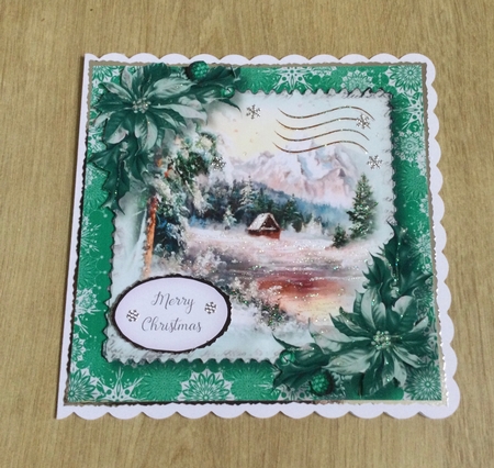 The Christmas Stamp - Winter Scene 3 8x8 by Honorscard Appleby