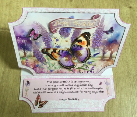 lavender butterfly easel topper and layered stopper(no base) 8 by Honorscard Appleby