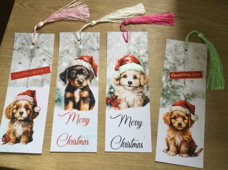 Christmas Puppies Bookmarks by Honorscard Appleby