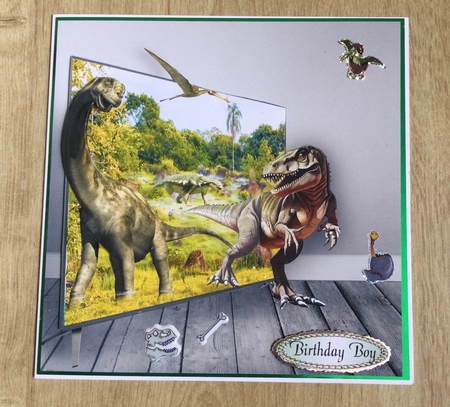 dinos out of the tv by Honorscard Appleby