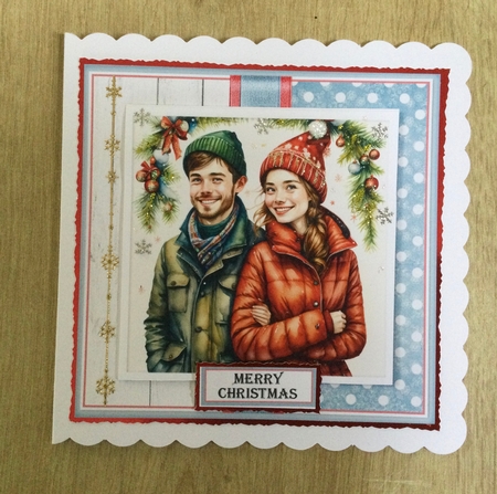 Christmas Couple Topper Kit by Honorscard Appleby