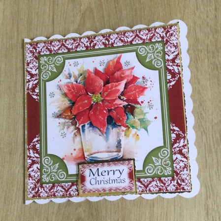 Christmas Red Poinsettias #2 by Honorscard Appleby