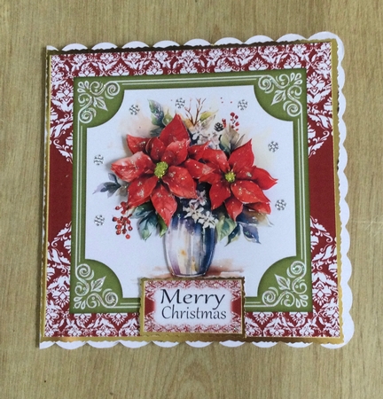 Christmas Red Poinsettias #7 by Honorscard Appleby