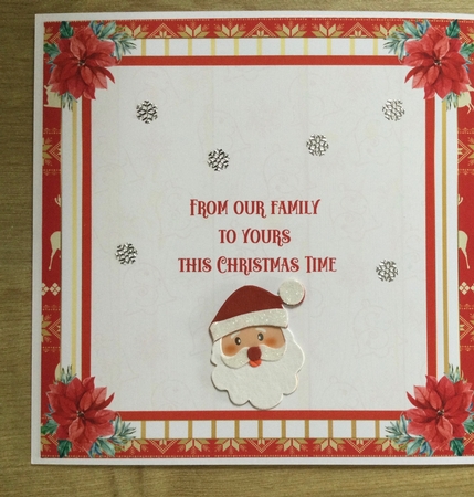 Christmas Poinsettia 7x7ins Insert 2 by Honorscard Appleby