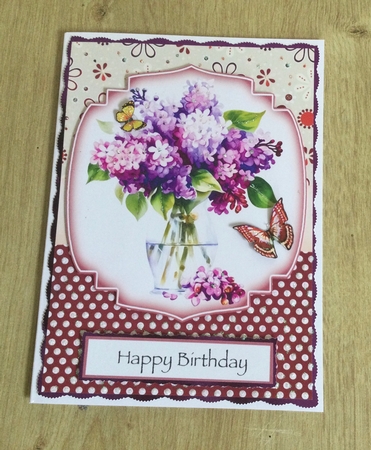 2 Lilac vase card fronts/toppers 2 by Honorscard Appleby