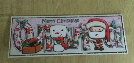 Jolly Santa building Jolly Snowman OLIVIA large dl by Honorscard Appleby