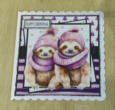 SLOTH COUPLE CHRISTMAS by Honorscard Appleby