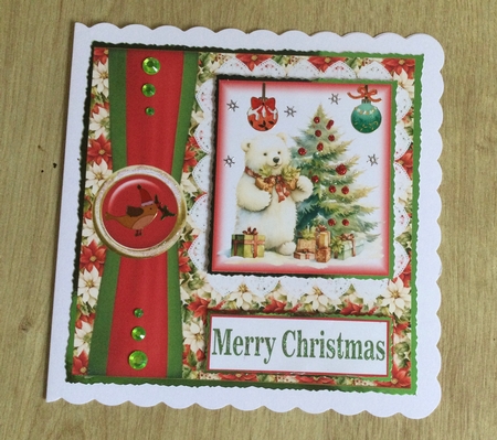Christmas polar bear card front 5 by Honorscard Appleby