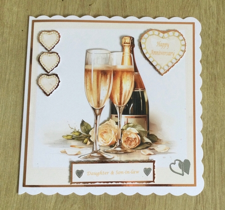 8 x 8 Anniversary quick card front by Honorscard Appleby