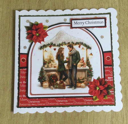 A Cosy Christmas Market #4 8x8 Quick Card by Honorscard Appleby