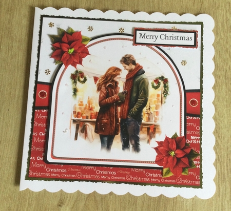 A Cosy Christmas Market #5 8x8 Quick Card by Honorscard Appleby