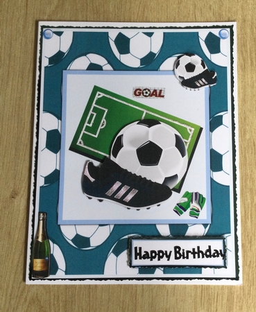 Soccer Male birthday greeting card by Honorscard Appleby