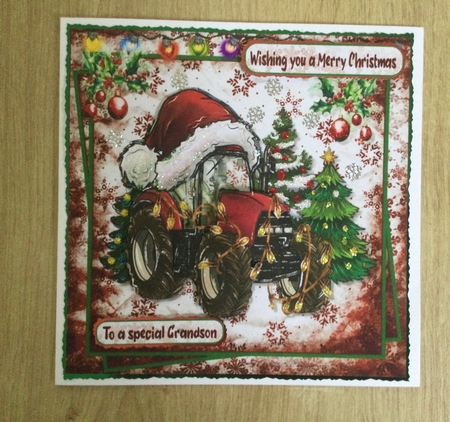 A festive tractor by Honorscard Appleby
