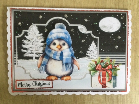 Winter penguin A5 card by Honorscard Appleby