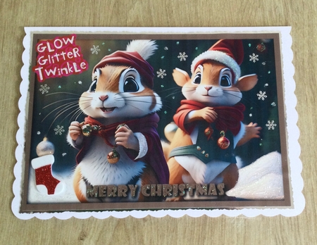 Christmas Chipmunks A4 by Honorscard Appleby