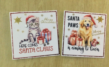 Dog and Cat Christmas Card Topper Featured Gallery Photo