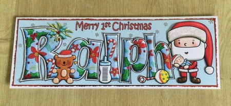 Jolly Santa First Christmas RALPH large dl by Honorscard Appleby