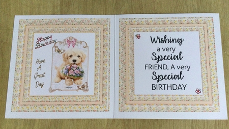 Peach floral birthday insert 2 by Honorscard Appleby