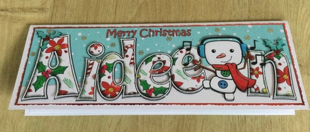 Jolly Snowman dancing AIDEEN large dl by Honorscard Appleby