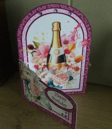 Cutaway Champagne with flowers by Honorscard Appleby