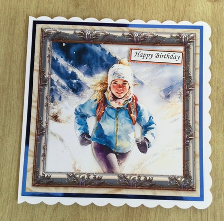 FEMALE RELATIVE WALKING IN SNOW 5 by Honorscard Appleby