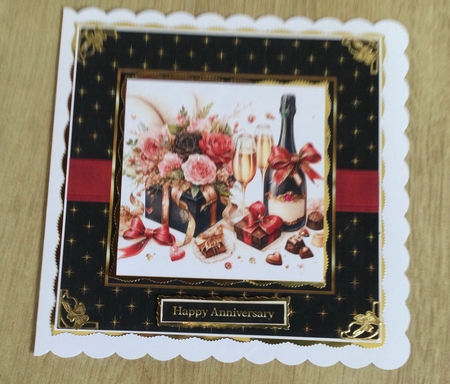 8x8 Champagne & Chocs Topper 9 by Honorscard Appleby