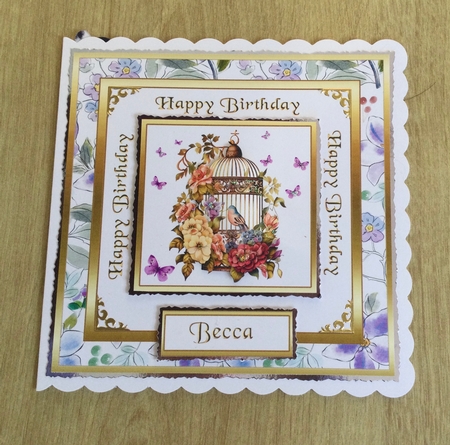SC Birdcage & butterflies (Birthday) by Honorscard Appleby