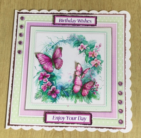 8x8 Mini Kit , Beautiful Lilac Butterflys by Honorscard Appleby