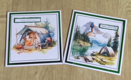 Camping Card Toppers by Honorscard Appleby