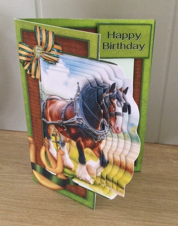 Shire Horse - 5x7 Offset Front Card Mini Kit by Honorscard Appleby