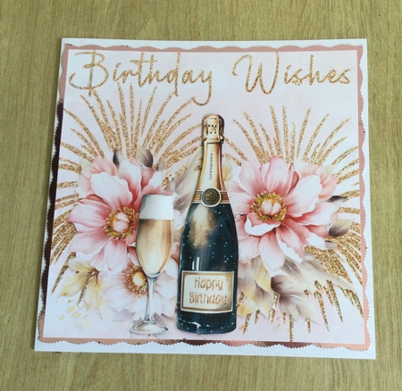 Card Topper - Female Floral Birthday Card by Honorscard Appleby