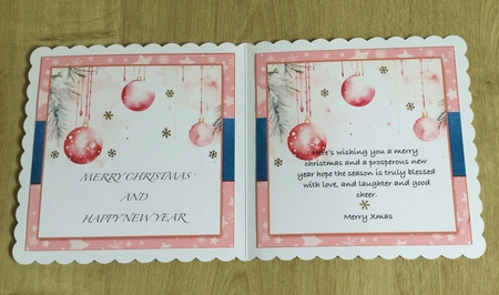 Blank Christmas Insert and Sentiments by Honorscard Appleby