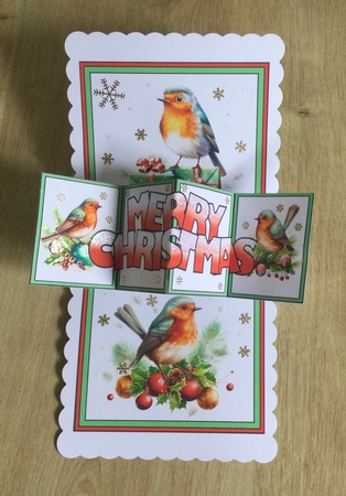 Twist & pop Christmas robins by Honorscard Appleby