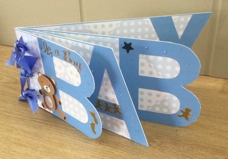 Baby Book Card Blue by Honorscard Appleby