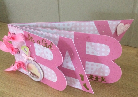 Baby Book Card Pink by Honorscard Appleby